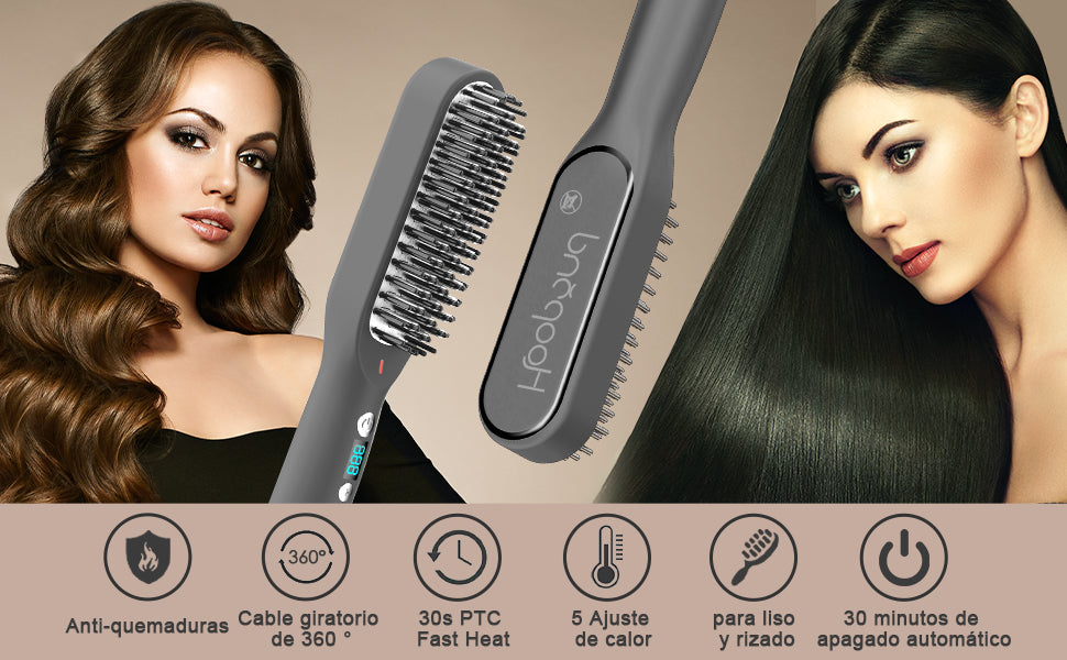 Cepillo Alisador de Cabello Multifuncional